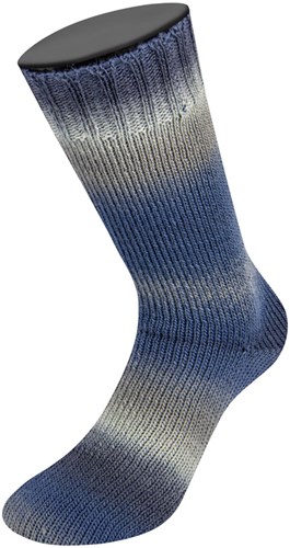 Lana Grossa Meilenweit 100 Color Mix Soft 064 Dark/mouse/graphite/blue-grey/steel blue-3