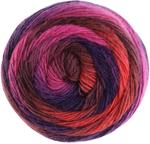 Lana Grossa Meilenweit 100 Color Mix Soft 065 Burgundy/brick/dark/black red/bordeaux/wine red