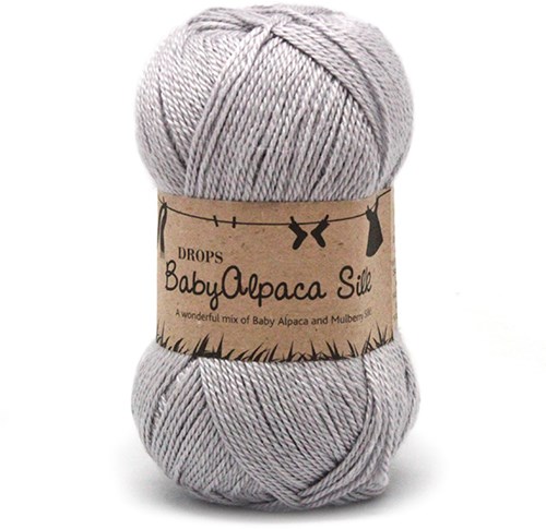 Drops BabyAlpaca Silk Uni Colour 8108 Light-grey