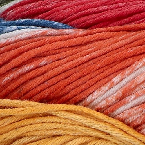 Katia Fair Cotton Infinity 103 Blue-Wine red-Broom yellow-Dark green-2