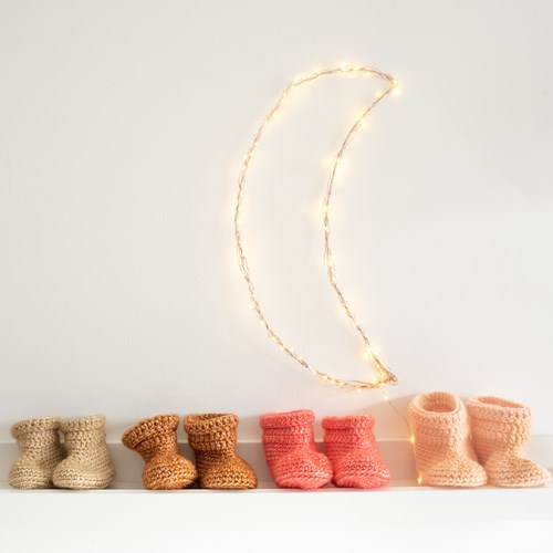 Yarn and Colors Oh Baby! Crochet Booties Crochet Kit 040 Pink Sand-3