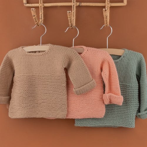 Yarn and Colors Oh Baby! Sweater Knitting Kit 042 Peach-3