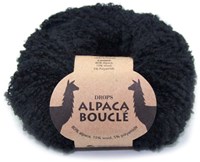 Drops Alpaca Bouclé Uni Colour 8903 Black