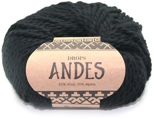 Drops Andes Uni Colour 8903 Black