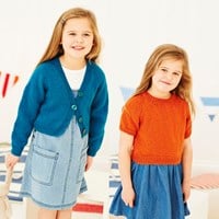 Knitting Pattern Stylecraft Life DK No. 8904 Girls’ Top and Cardigan