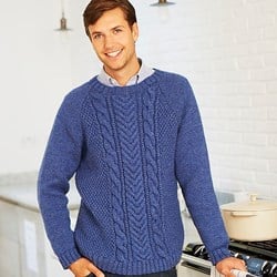 Knitting Pattern Stylecraft Life Aran No. 8930 Men’s Sweater