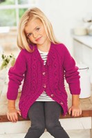 Knitting Pattern Stylecraft Life Aran No. 8933 Girls’ Cardigan-2