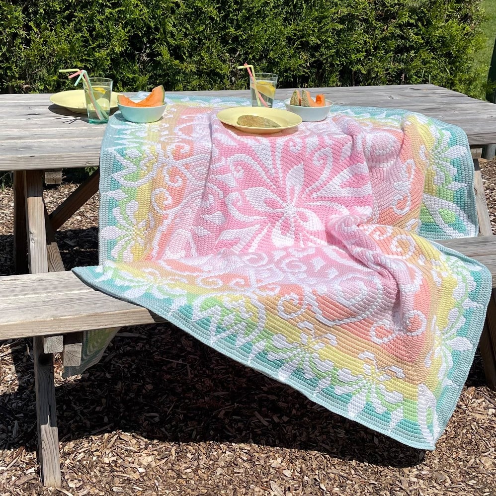 Blanket Fleur Yarn kit Yarnplaza