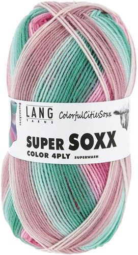 Lang Yarns Super Soxx Color 4-PLY 507 Pink/Atlantic/Purple 1143 Buenos Aires