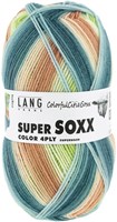 Lang Yarns Super Soxx Color 4-PLY 508 Lime/Petrol/Beige 1143 Key West