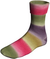 Lang Yarns Super Soxx Color 4-PLY 509 Olive/Purple/Pink 1143 Burano-2
