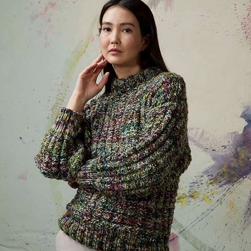 Lang Yarns Lyonel 097 Olive / Berry-3