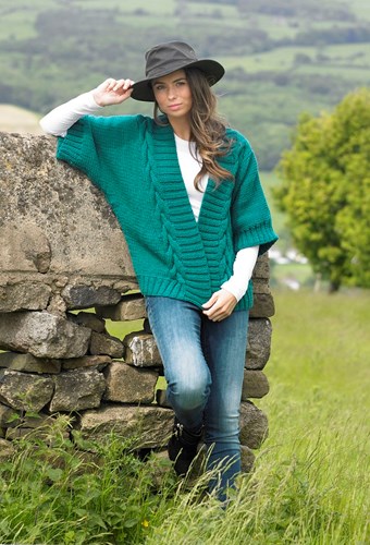 Knitting Pattern Stylecraft Special Chunky No. 9077 Kimono Jacket-2
