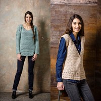 Crochet Pattern Stylecraft Batik DK No. 9294 Sweater and Waistcoat