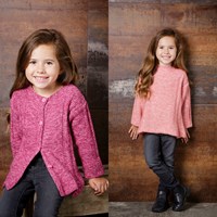 Knitting Pattern Stylecraft Batik DK No. 9296 Girls Sweater and Cardigan