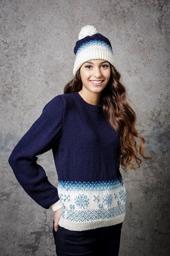 Knitting Pattern Stylecraft Special DK No. 9308 Sweater and Hat-2