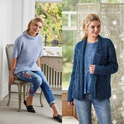 Knitting Pattern Stylecraft Batik DK No. 9420 Jacket and Roll Neck Top