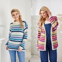 Knitting Pattern Stylecraft Batik DK No. 9422 Sweater and Cardigan