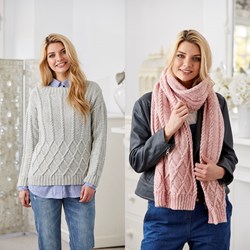 Knitting Pattern Stylecraft Batik DK No. 9423 Sweater and Shawl