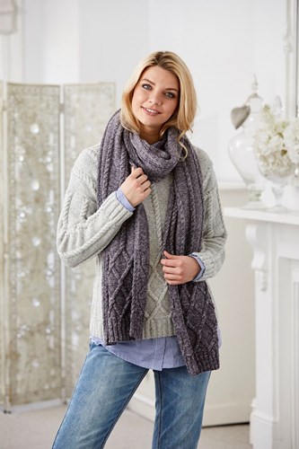 Knitting Pattern Stylecraft Batik DK No. 9423 Sweater and Shawl-3