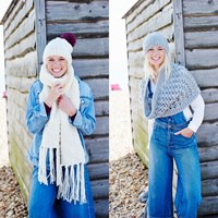 Knitting Pattern Stylecraft Life Super Chunky No. 9447 Snood, Scarf, and Hats
