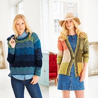 Knitting Pattern Stylecraft Batik Swirl DK No. 9483 Sweater, Cardigan and Cowl