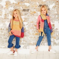 Knitting Pattern Stylecraft Batik Swirl DK No. 9484 Kids’ Sweater, Scarf and Hat