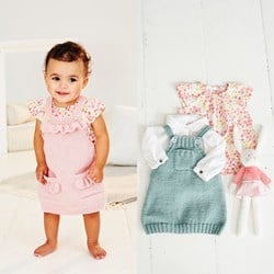 Knitting Pattern Stylecraft Bambino DK No. 9504 Baby Pinafores