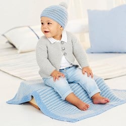 Knitting Pattern Stylecraft Bambino DK No. 9530 Baby Cardigan, Hat and Blanket