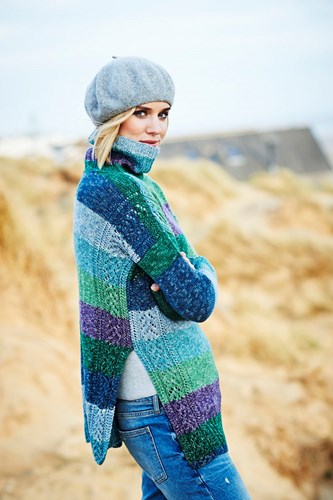 Knitting Pattern Stylecraft Batik Swirl DK No. 9535 Sweater and Mittens-2