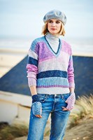 Knitting Pattern Stylecraft Batik Swirl DK No. 9535 Sweater and Mittens-3