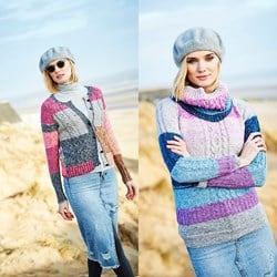 Knitting Pattern Stylecraft Batik Swirl DK No. 9536 Cardigan, Sweater and Cowl