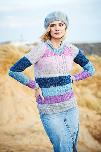Knitting Pattern Stylecraft Batik Swirl DK No. 9536 Cardigan, Sweater and Cowl-3