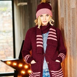 Knitting Pattern Stylecraft Life DK No. 9549 Cardigan, Scarf, and Hat