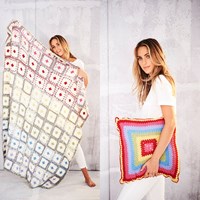 Crochet Pattern Stylecraft Life DK No. 9559 Blanket and Cushion