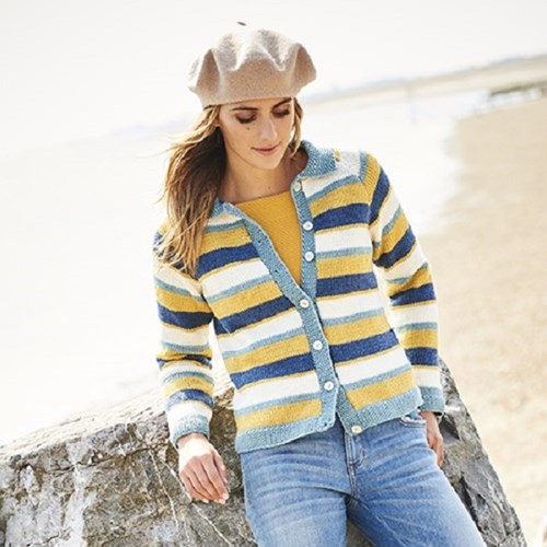 Knitting Pattern Stylecraft Bellissima DK No. 9581 Striped Cardigans-2