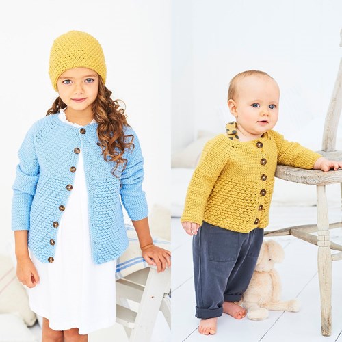 Crochet Pattern Stylecraft Bambino DK No. 9610 Cardigan and Hat