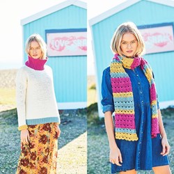 Crochet Pattern Stylecraft Bellissima DK No. 9633 Sweater and Scarf
