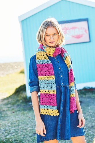 Crochet Pattern Stylecraft Bellissima DK No. 9633 Sweater and Scarf-3