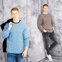 Knitting Pattern Stylecraft Special Aran With Wool No. 9659 Men’s Sweaters
