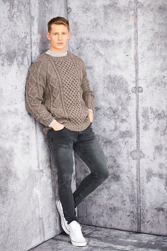 Knitting Pattern Stylecraft Special Aran With Wool No. 9659 Men’s Sweaters-3