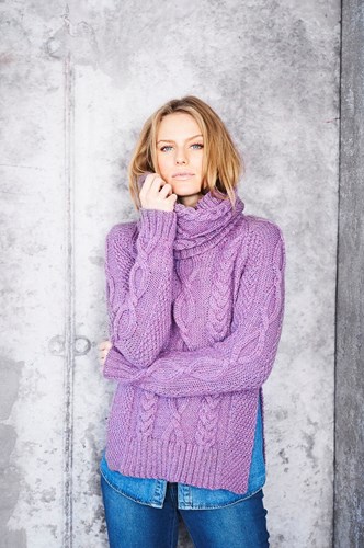 Knitting Pattern Stylecraft Special Aran With Wool No. 9661 Sweater, Cowl, and Hat-2