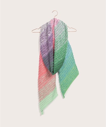 Knitting Pattern Creative Cotton Dégradé Lucky 8 Scarf-2