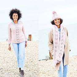 Knitting Pattern Stylecraft Bellissima Chunky No. 9692 Sweater, Hat, and Scarf