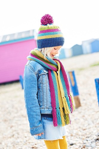 Knitting Pattern Stylecraft Bellissima DK No. 9705 Girls’ Sweater, Scarf, and Hat-3
