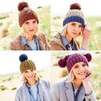 Knitting Pattern Stylecraft Life Super Chunky No. 9733 Hats