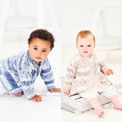 Knitting Pattern Stylecraft Bambino Prints DK No. 9746 Baby Cardigans