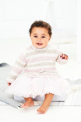 Knitting Pattern Stylecraft Bambino Prints DK No. 9747 Baby Sweater and Cardigan-2