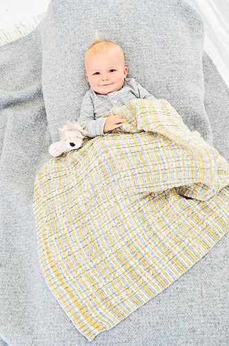 Knitting Pattern Stylecraft Bambino Prints DK No. 9748 Baby Blanket, Hat, and Mittens-2