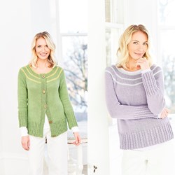 Knitting Pattern Stylecraft Naturals - Bamboo + Cotton DK No. 9755 Sweater & Cardigan